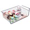 Hanging Under Shelf Metal Storage Basket Powder Coated Large Organizer Gray